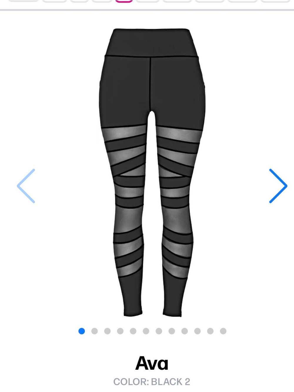 POP Fit Black Mesh-Stripe High-Rise Leggings